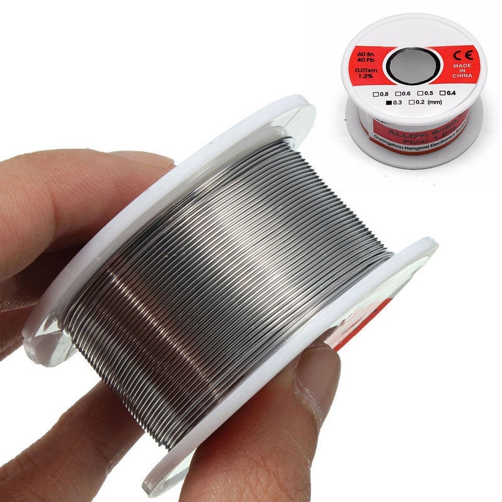 Cuộn dây thiếc hàn 0.3mm, lõi dây hút chì