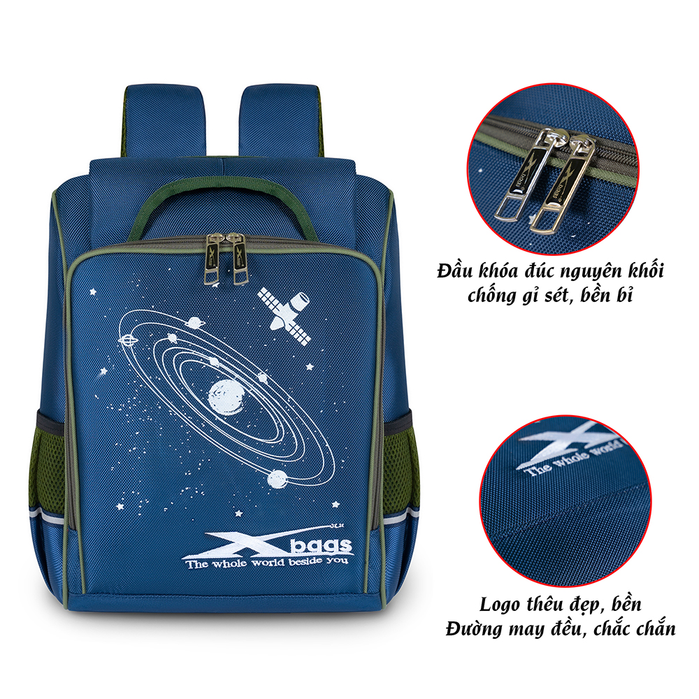 Balo học sinh tiểu học đẹp Xbags Universe Xb 3104 ba lô chống gù lưng