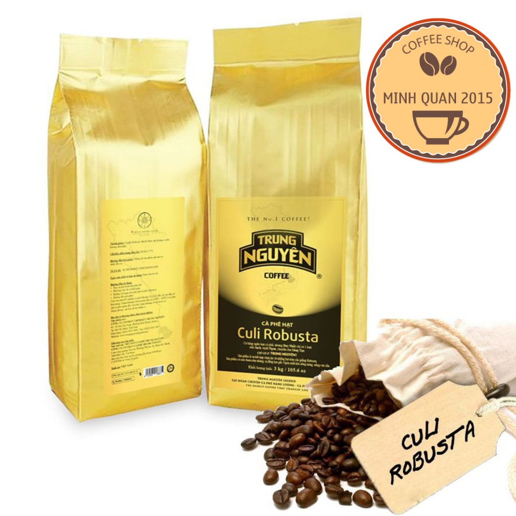 Cà phê hạt culi robusta drip số 1 _ trung nguyên bịch 1kg