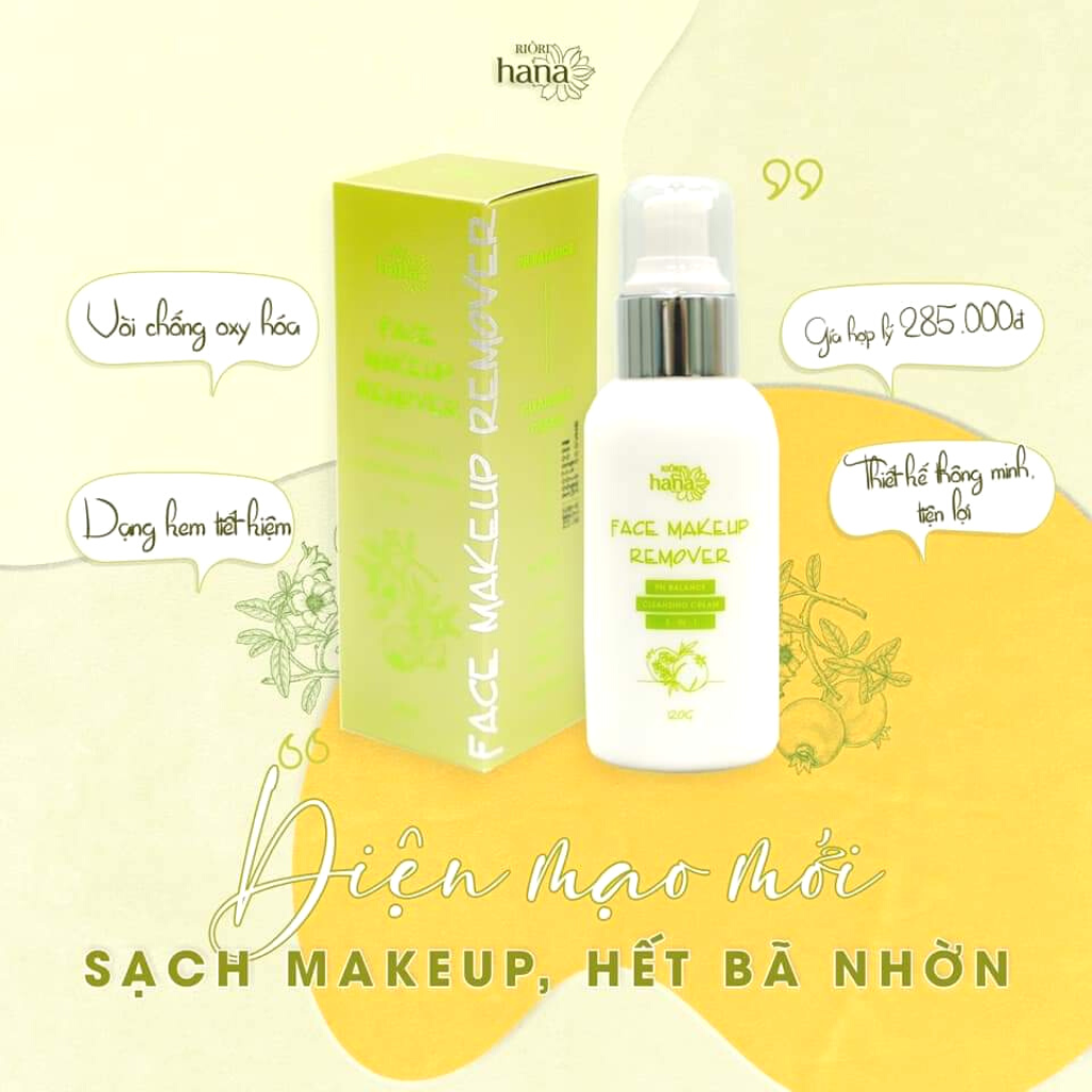 Kem Tẩy Trang Mặt Riori Face Makeup Remover 150ml - Tẩy Trang, Làm Sạch Sâu Cung Cấp Độ Ẩm Cho Da