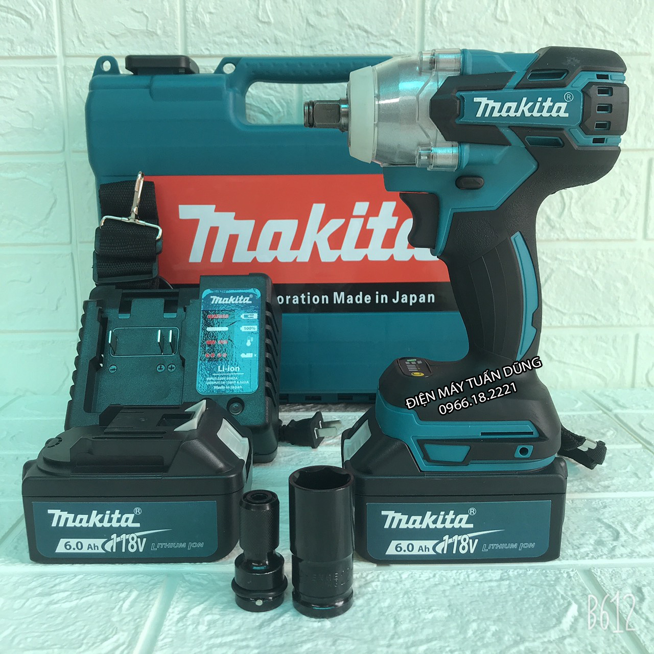 Máy vặn ốc Makita 118V Lực siết 500N.m Kèm Đầu Chuyển Vít