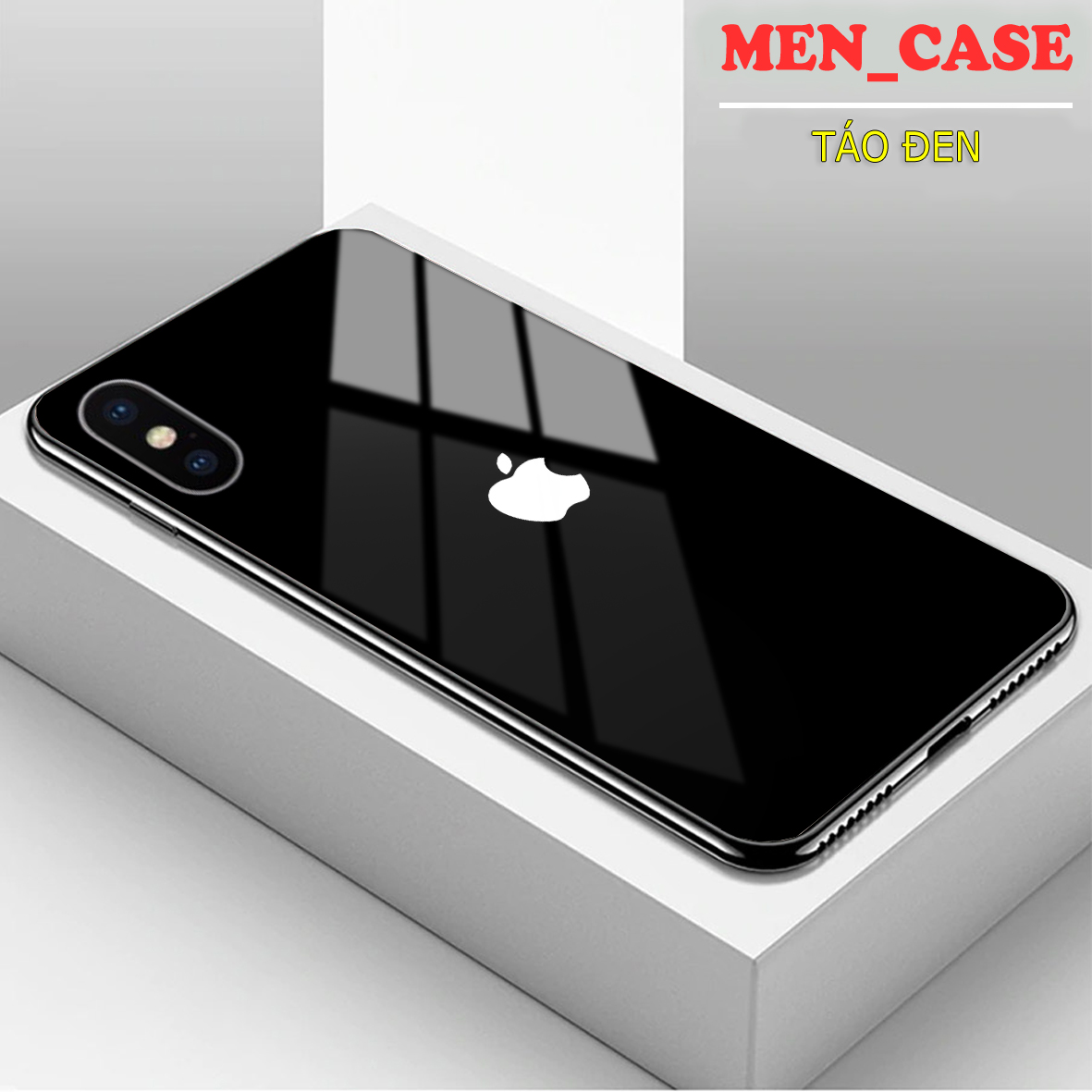 Ốp lưng cho IPHONE X, XS, XR, XS MAX mặt kính cường lực , sáng bóng