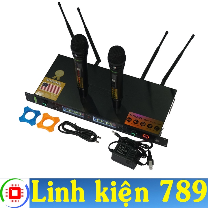 Micro không dây karaoke shure ugx23 4 ăng ten - linh kiện 789