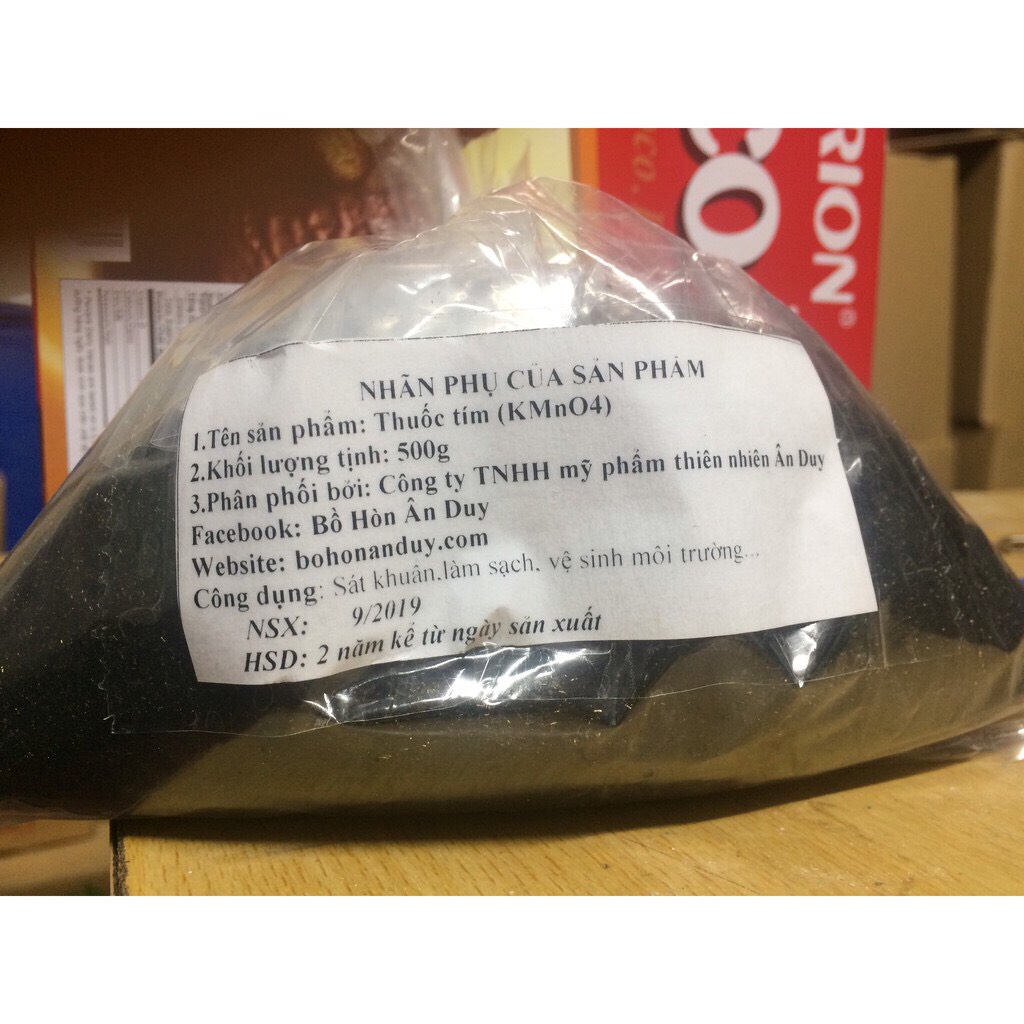 Bột tím tẩy quần áo KMnO4 - 500g