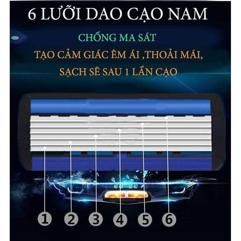 Combo 6 9 15 lưỡi dao cạo râu nam