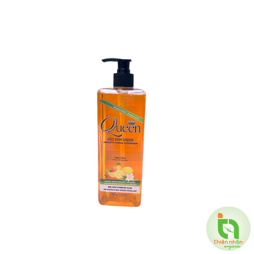 Nước rửa chén hữu cơ hương cam - quýt queen 740ml