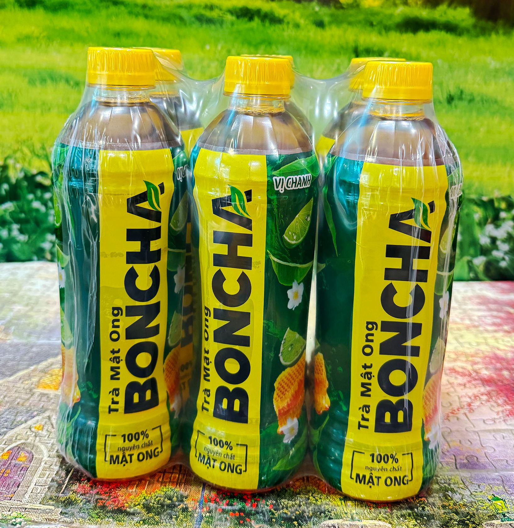 1 Lốc Trà Mật Ong BONCHA Vị Chanh/6 Chai *450ml