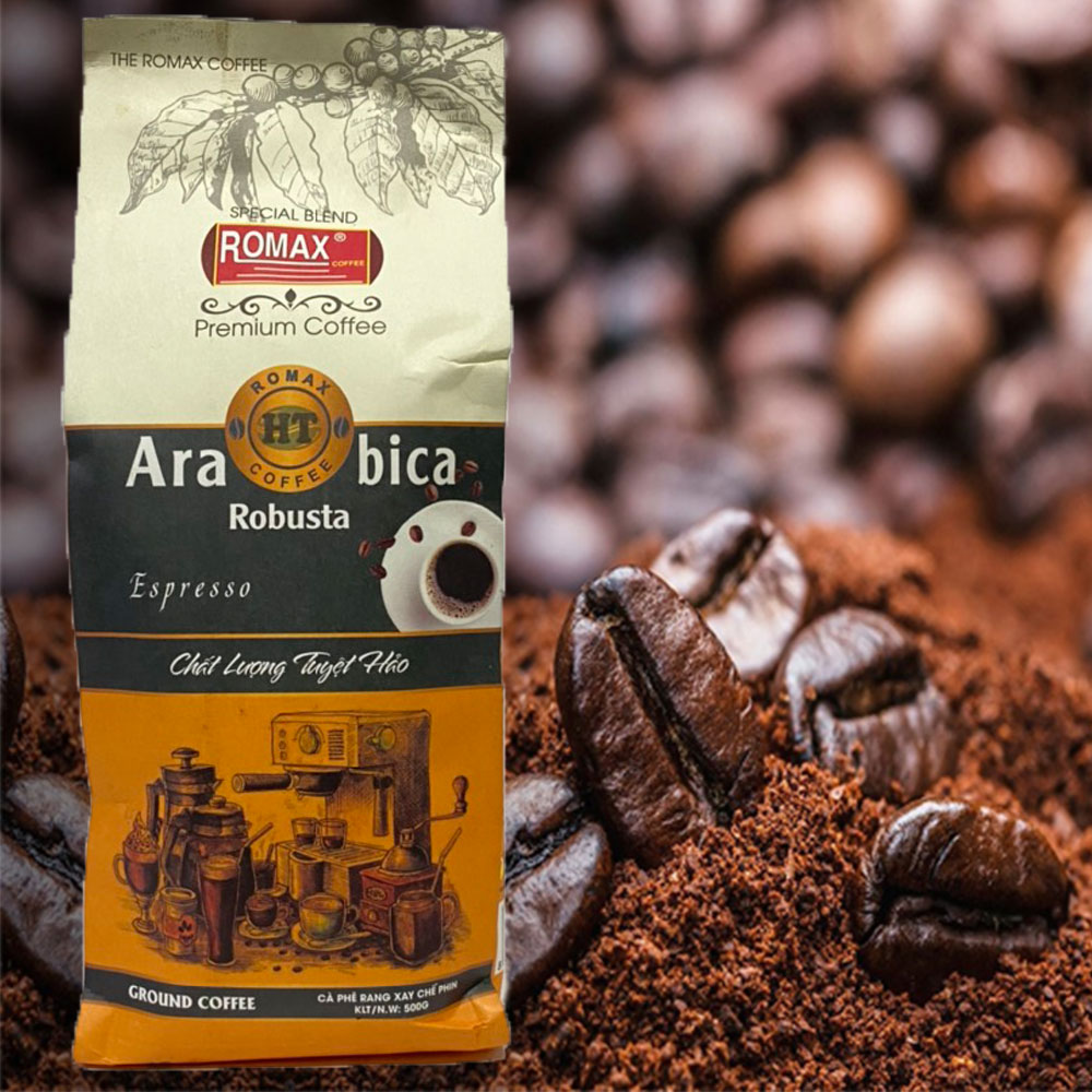 Cà phê rang xay ROMAX HT Arabica Robusta Espresso - Romax Coffee
