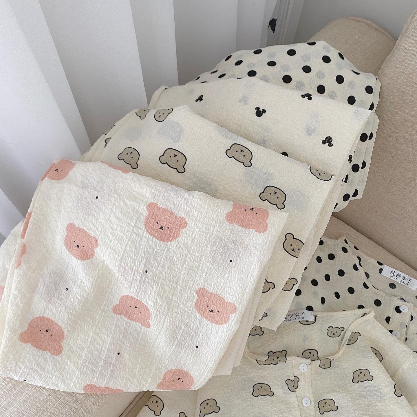Sét bộ ngủ pijama chất đũi xốp kute phomaique - (ảnh thật ]