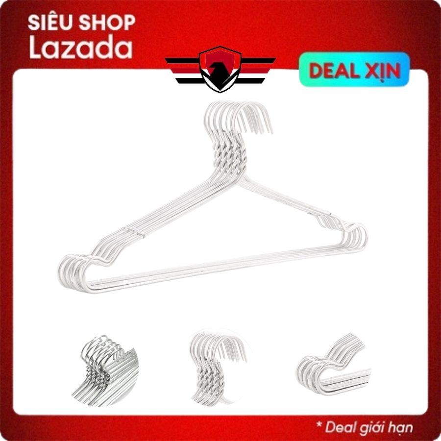Móc treo quần áo người lớn nhôm không rỉ, móc nhôm phơi đồ dài 40cm treo mọi loại quần áo - Huy Tưởng