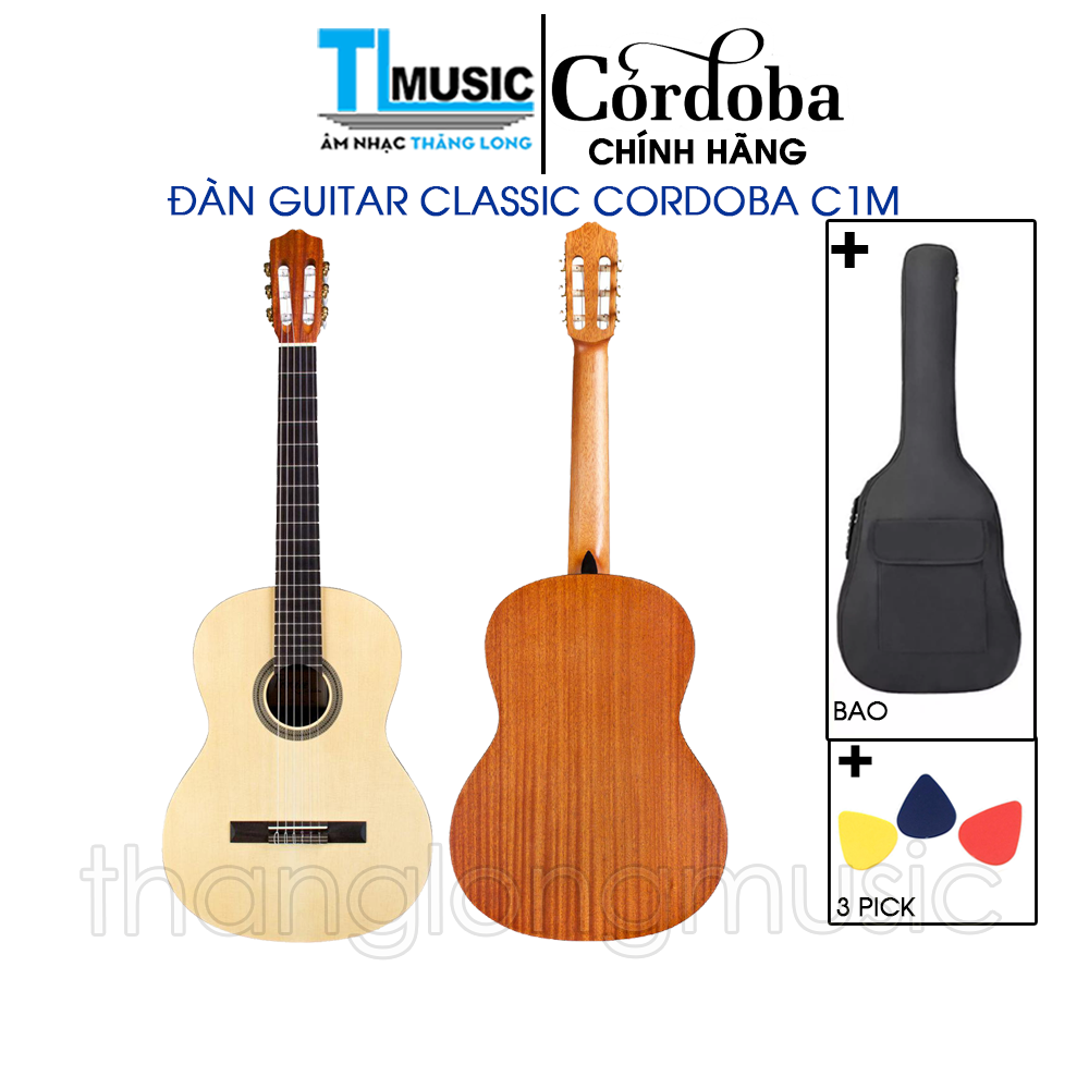 Chính Hãng Đàn Guitar Classic Cordoba C1M Full - Cordoba C1M Full Classic Guitar - Tặng Kèm Bao 3 Lớp Và Pick Gảy