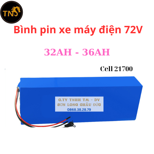 Bình pin xe máy điện 72V 32AH - 36AH ( bảo hành 12 tháng) CELL 21700