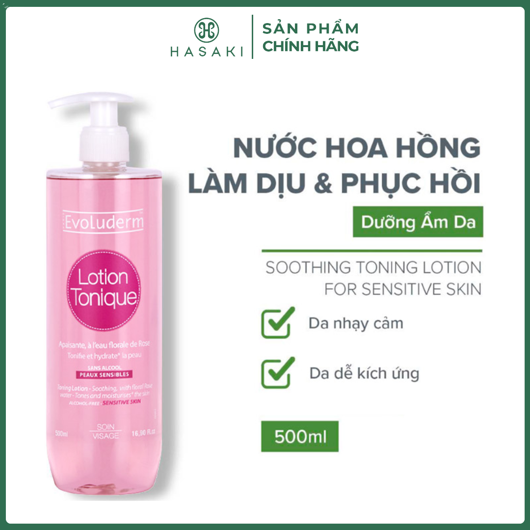 Nước Hoa Hồng Evoluderm Dành Cho Da Khô Và Nhạy Cảm Hasaki Sản Phẩm Chính Hãng