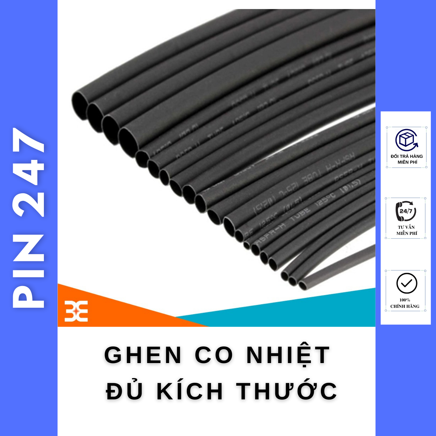 Gen co nhiệt ống co phi 1 dài 1m đủ loại p247