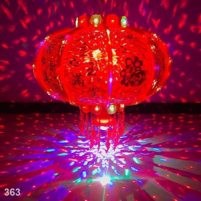 Đèn lồng điện, cầu điện 5D có đèn led xoay 360 độ trang trí nhà, trang trí noel, TẾT