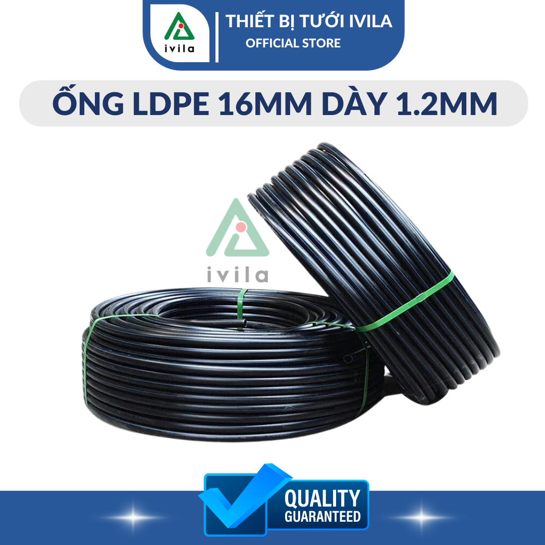 Cuộn200m ống ldpe 16*1.2mm dekko - ống nước pe phi 16mm - chất liệu 100% nhựa pe nguyên sinh độ bền cao - vận chuyển, lắp đặt thi công dễ dàng