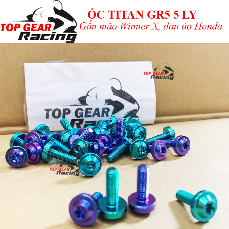 Ốc gr5 titan 5li15 đầu dù gắn dàn áo honda