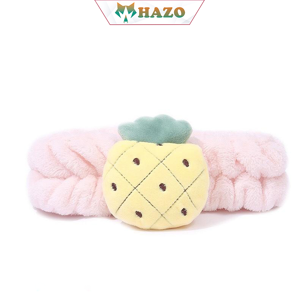 Phụ kiện trang điểm rửa mặt băng đô quả dứa 296