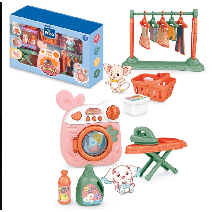 Bộ đồ chơi Friso máy giặt cho bé phát triển kĩ năng