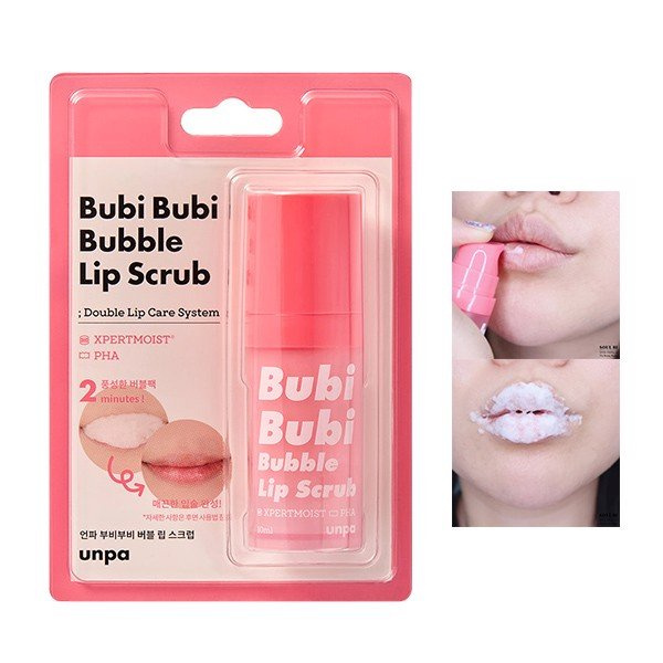 Tẩy tế bào chết môi sủi bọt Bubi Lip, Tẩy da chết môi sủi bọt Bubi Bubi Lip By Unpa 12ml