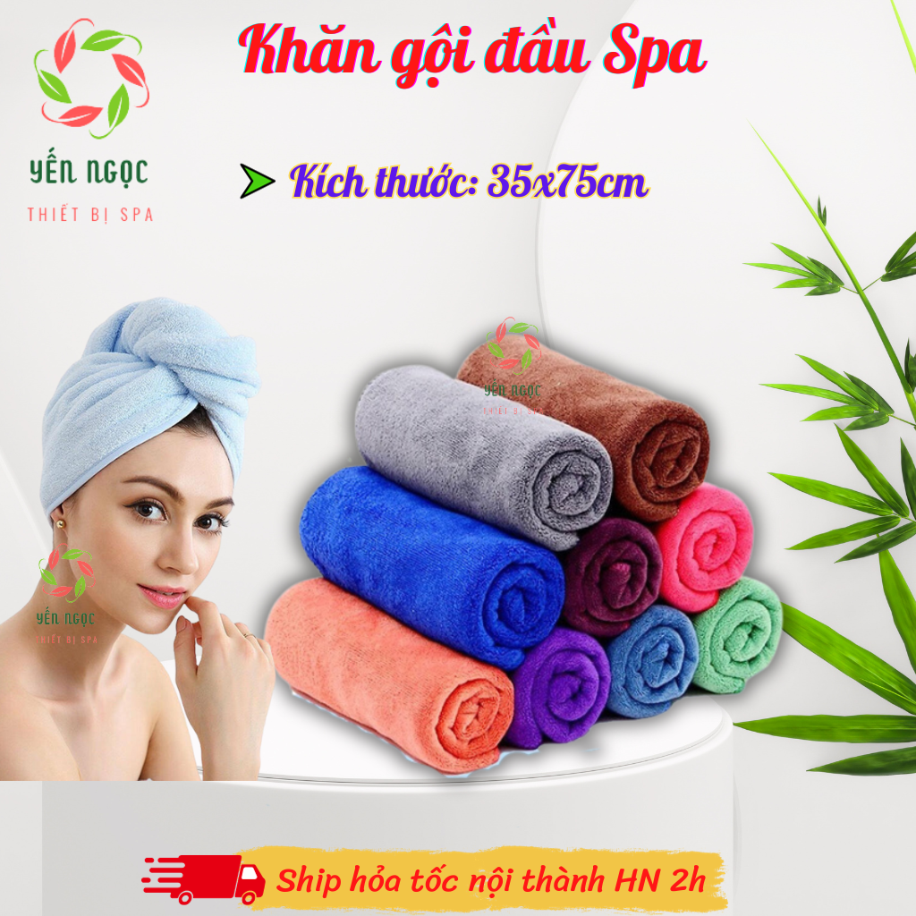 Khăn gội Spa 35x75cm | Khăn gội đầu, quấn đầu spa dày dặn siêu thấm