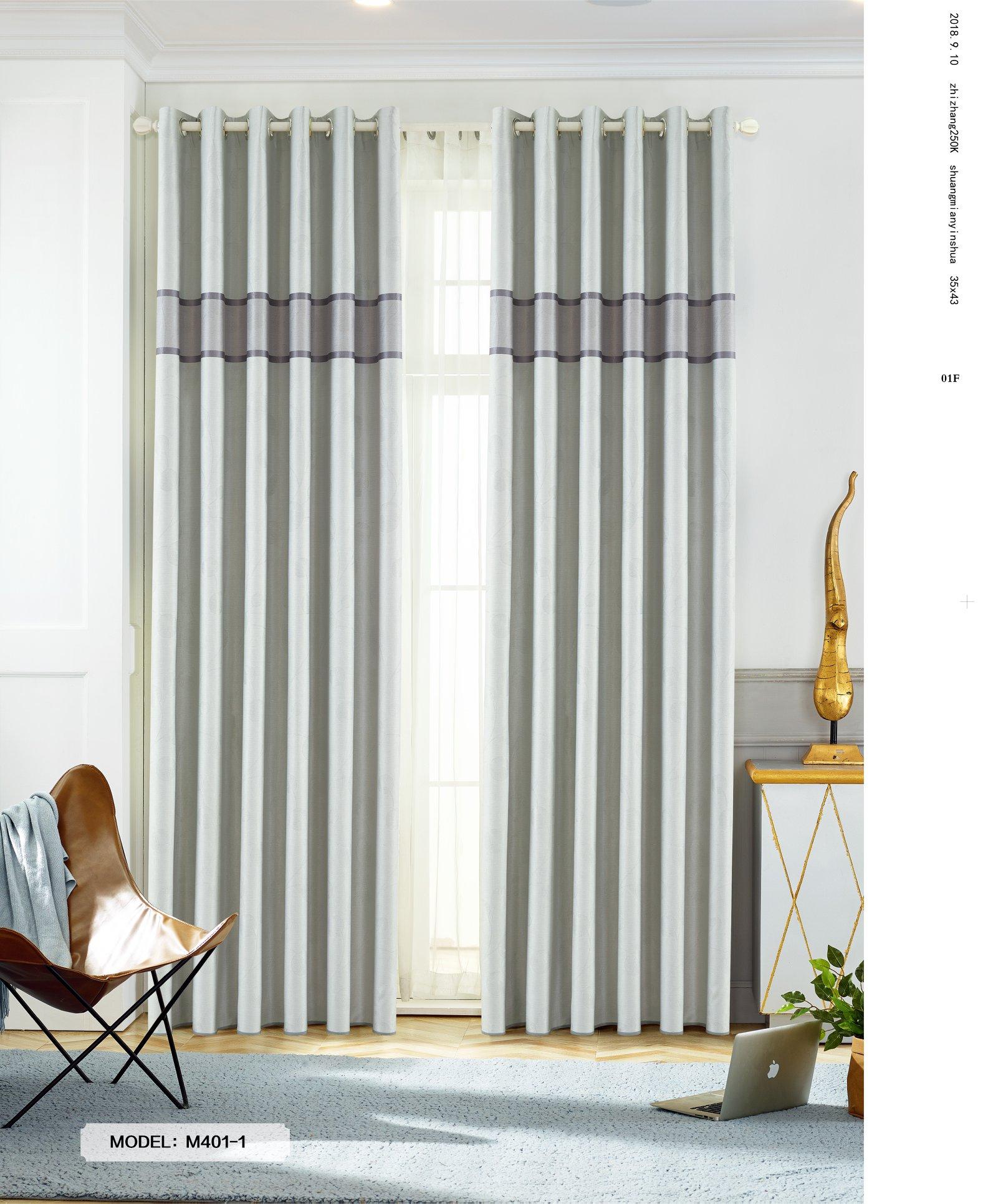 Rèm Cửa Chống Nắng Trơn HQ - Hoàng Yên - Tuỳ chọn kích thước từ 150cm đến 350cm - Mẫu 401-1 (Xám) - Kiểu may Khoen Ore - Nhiều Màu Để chọn - Vải dày, mịn và đẹp - Có may theo kích thước yêu cầu