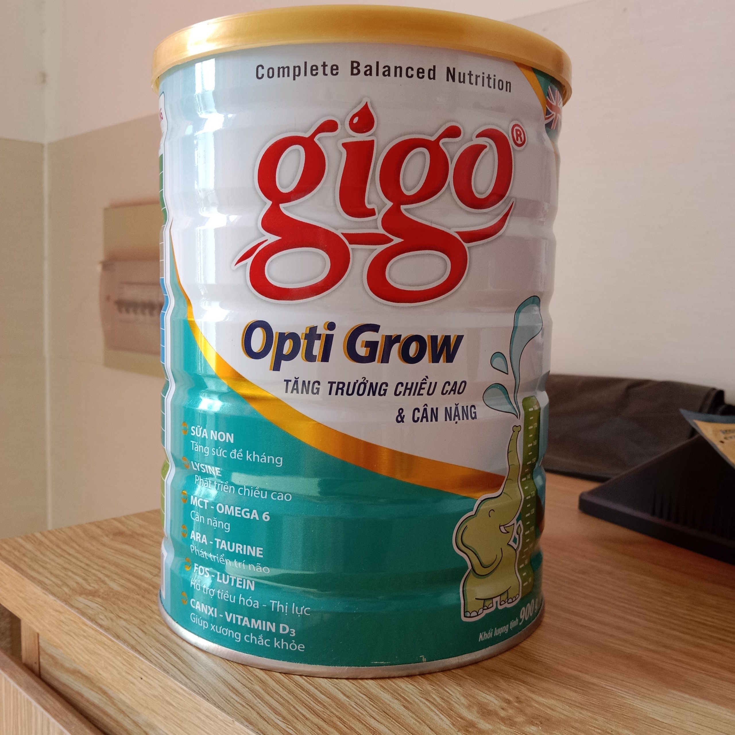 Sữa tăng trưởng chiều cao, cân nặng Gigo Opti Grow 900g