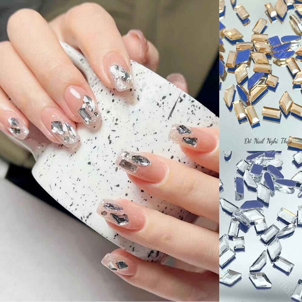 Đá khối chân bằng size nhỏ mini sét 100 viên Cheap nail