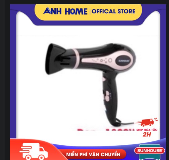 Máy sấy tóc mini 1200W 1800W SUNHOUSE 3 chế độ gió linh hoạt tiện dụng không hại tóc - Gia Dụng Anh Home cao cấp