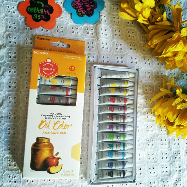 Bộ 12 Màu Vẽ Sơn Dầu Oil Color