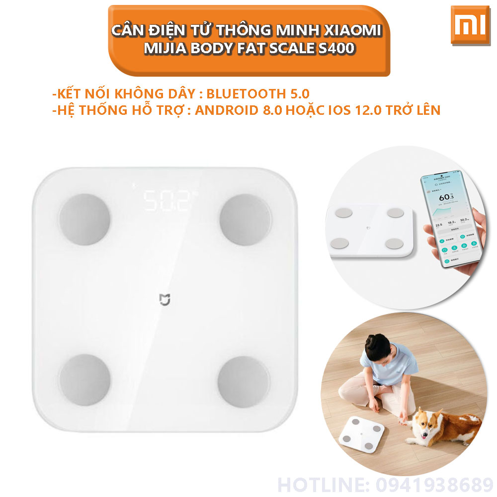 Cân Điện Tử Thông Minh Xiaomi Mijia Body Fat Scale S400 - Shop Thế Giới Điện Máy