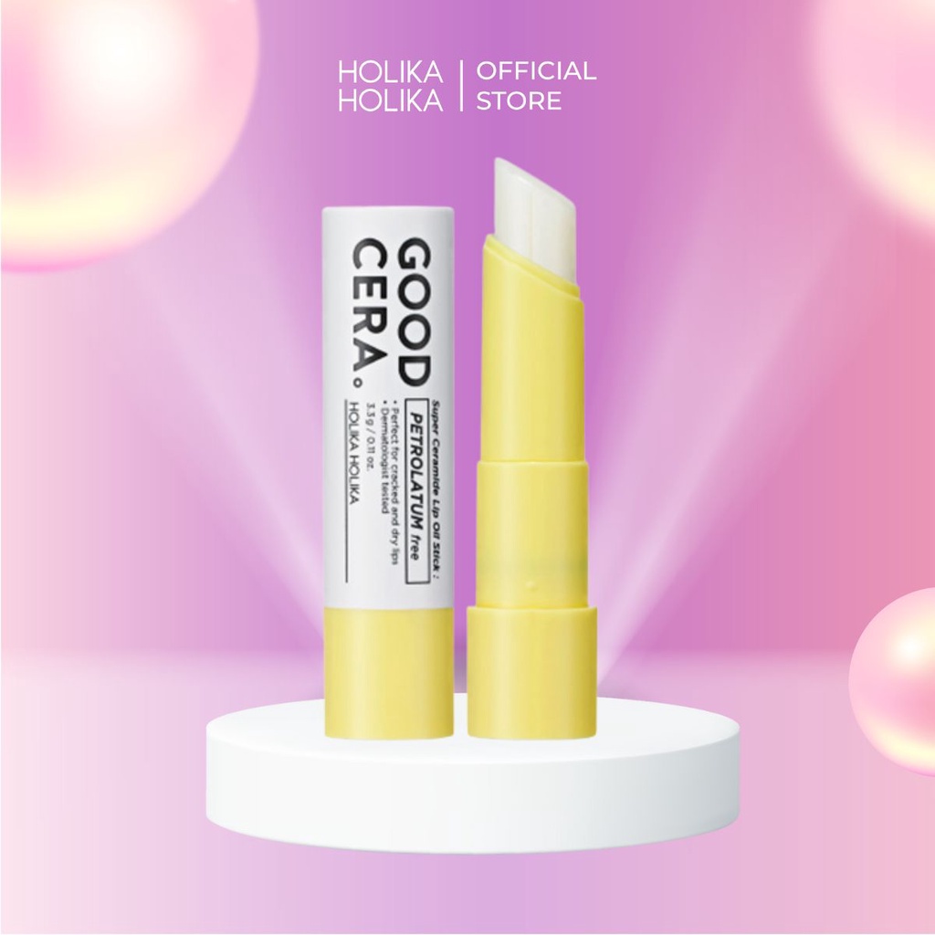 Son Dưỡng Môi Hàn Quốc Holika Holika Good Cera Super Ceramide Dưỡng ẩm Cải Thiện Tình Trạng Thô Ráp Thâm Môi Giúp Môi Luôn Mềm Mịn Hồng Hào 3,3g