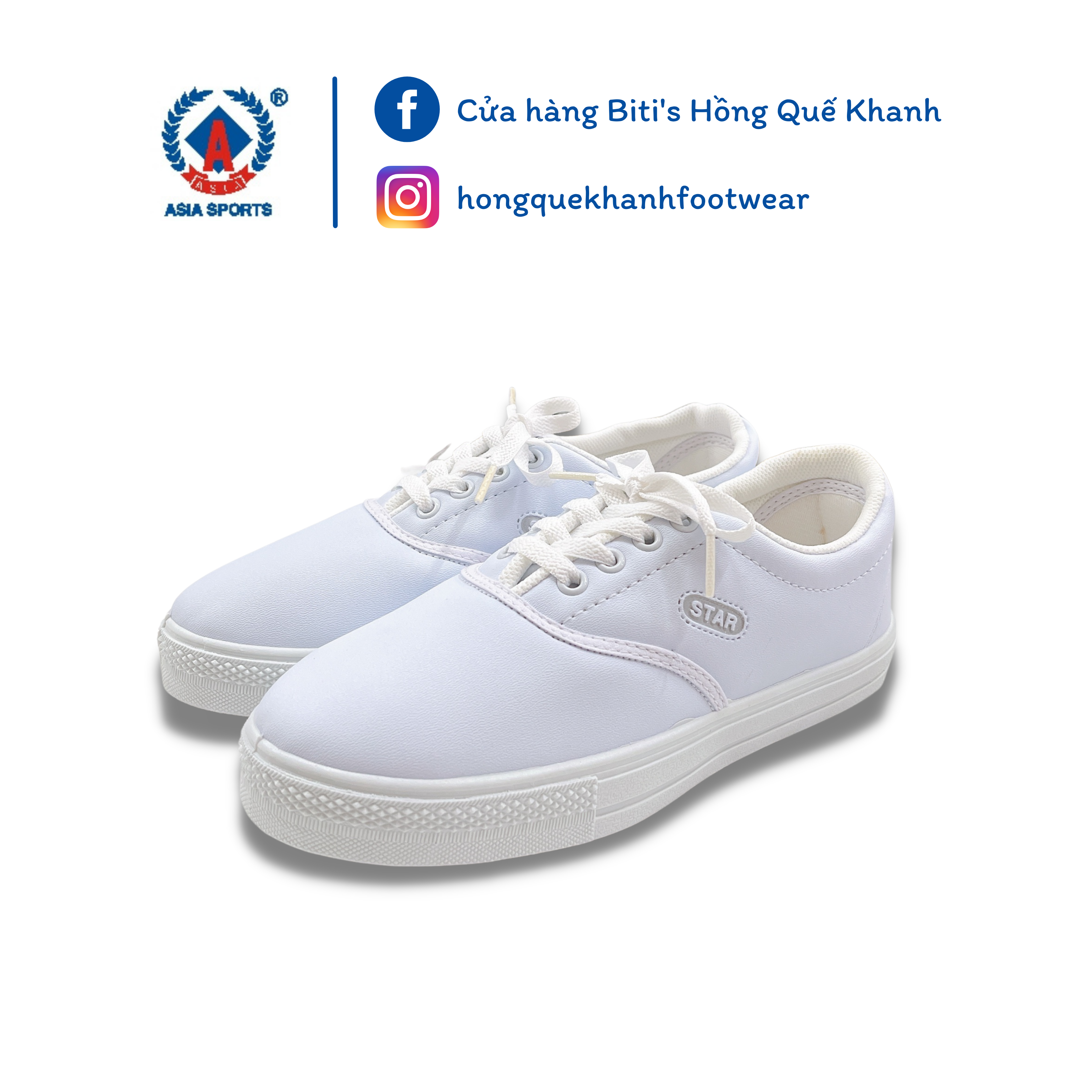 Giày bata học sinh Asia Giày bata si trắng form NAM Giày asia si cột dây dành cho học sinh dành cho NAM