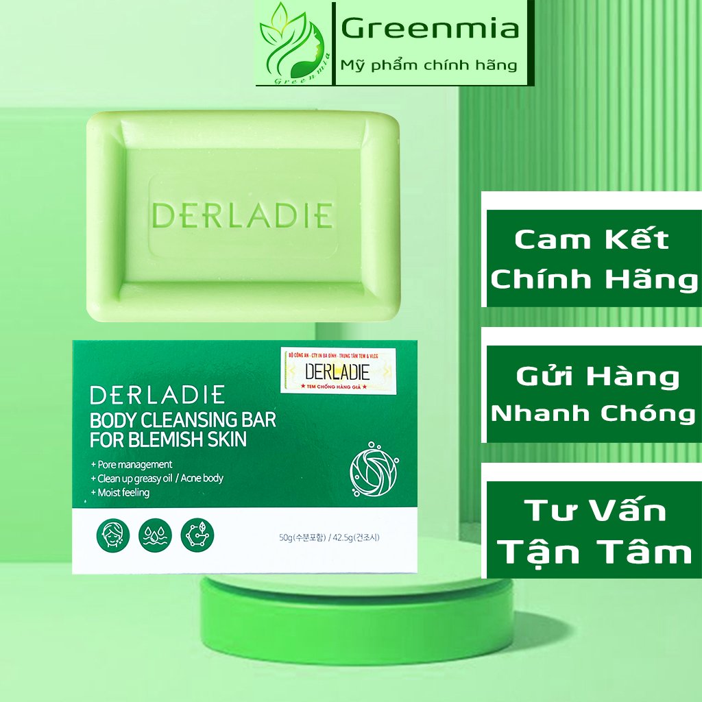 Xà Bông Giảm Mụn Lưng Soap Xà Phòng Giảm Mụn Body Ngực Cơ Thể Sau 7 Ngày Derladie Body Cleansing Bar For Blemish Skin