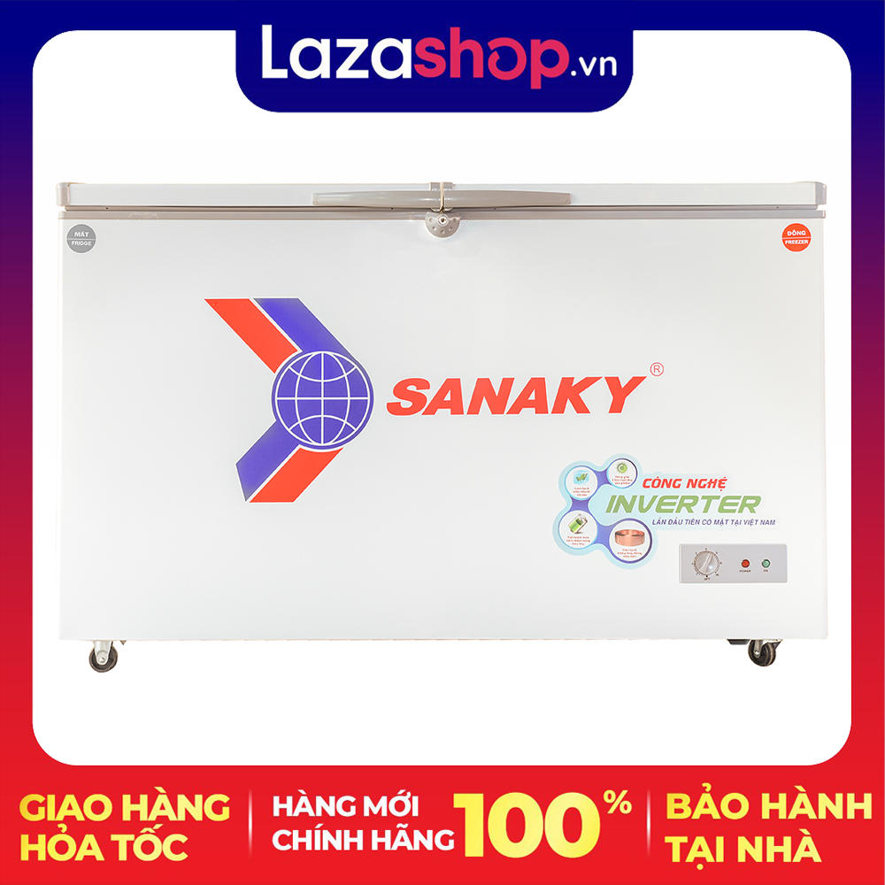 Tủ đông Sanaky Inverter 280 lít VH-4099W3- VH4099W3 -Dàn lạnh ống đồng