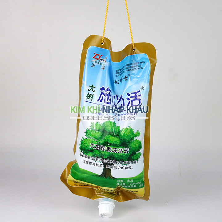 Dịch truyền cây màu xanh gói 1000ml hàng Đài Loan