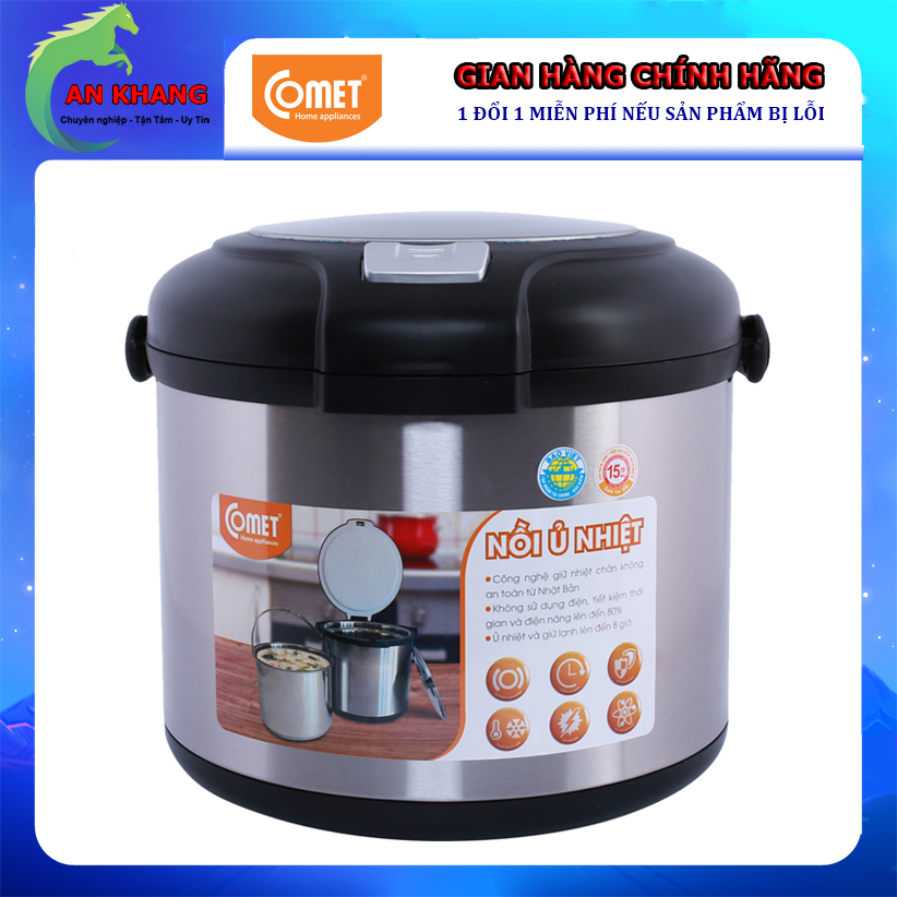 Nồi ủ nhiệt comet cm7661 5.0l 5 lít - hàng chính hãng