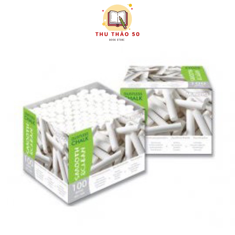 Hộp 100 viên phấn trắng không bụi Hàn Quốc Mungyo.