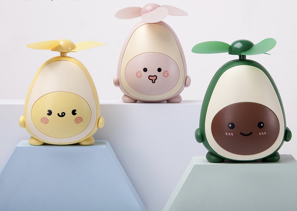 Quạt tích điện (quạt sạc USB) mini quả bơ - SP001316