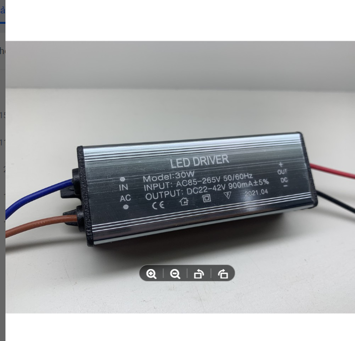 Nguồn dùng cho chíp led cob 30w , 20-35v -900ma
