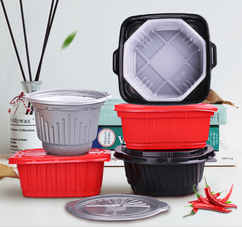 (Có sẵn) Hộp phụ kiện lẩu tự sôi đỏ 1000 ml siêu nóng