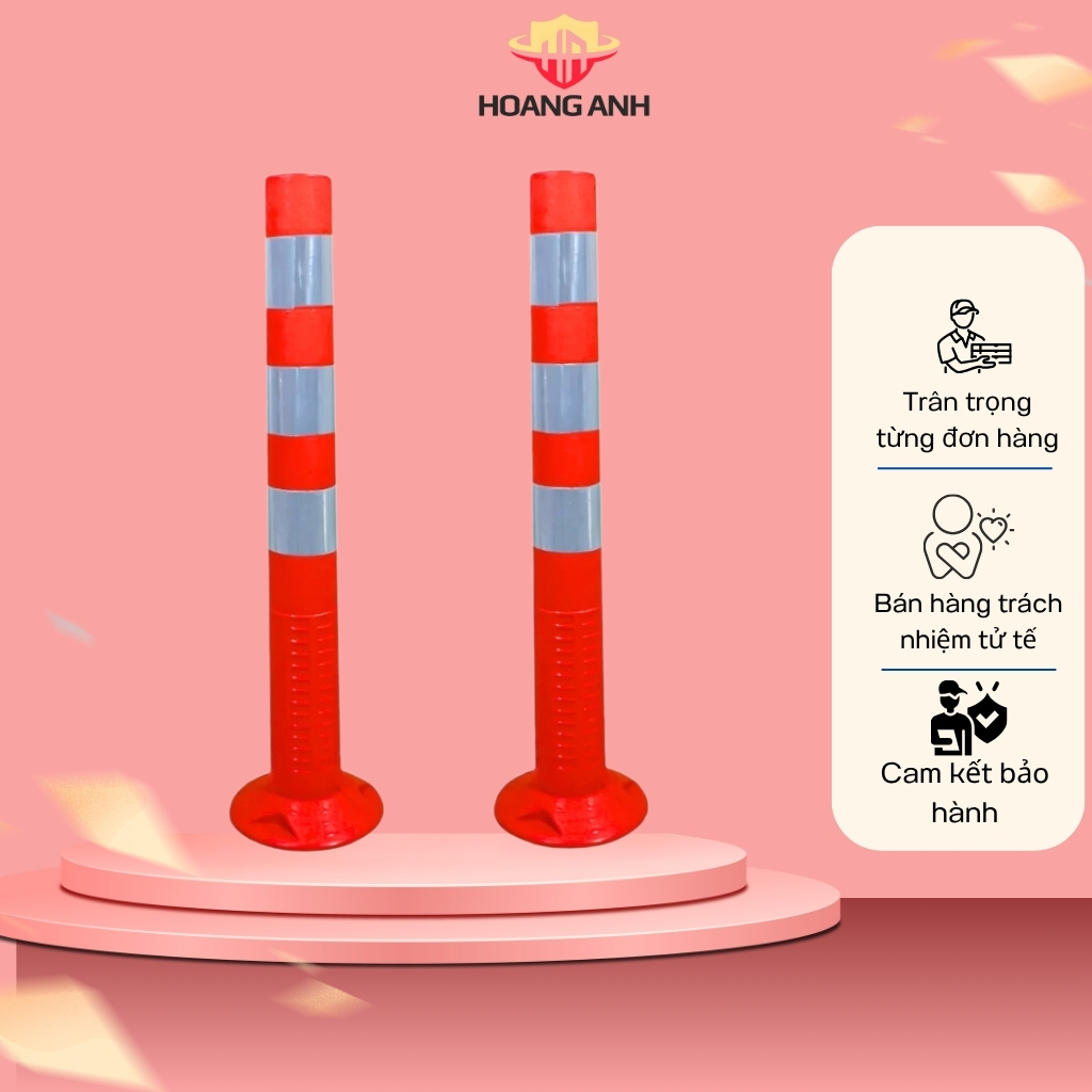 Cọc tiêu phân làn giao thông nhựa PE 003 75cm