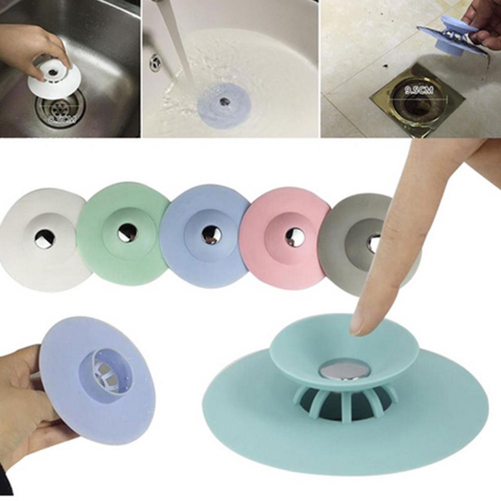 Nắp đậy giữ nước bồn rửa chén có lỗ thoát - nắp đậy bồn rửa chén, cống thoát nước bằng silicon 2 trong 1 tiện lợi