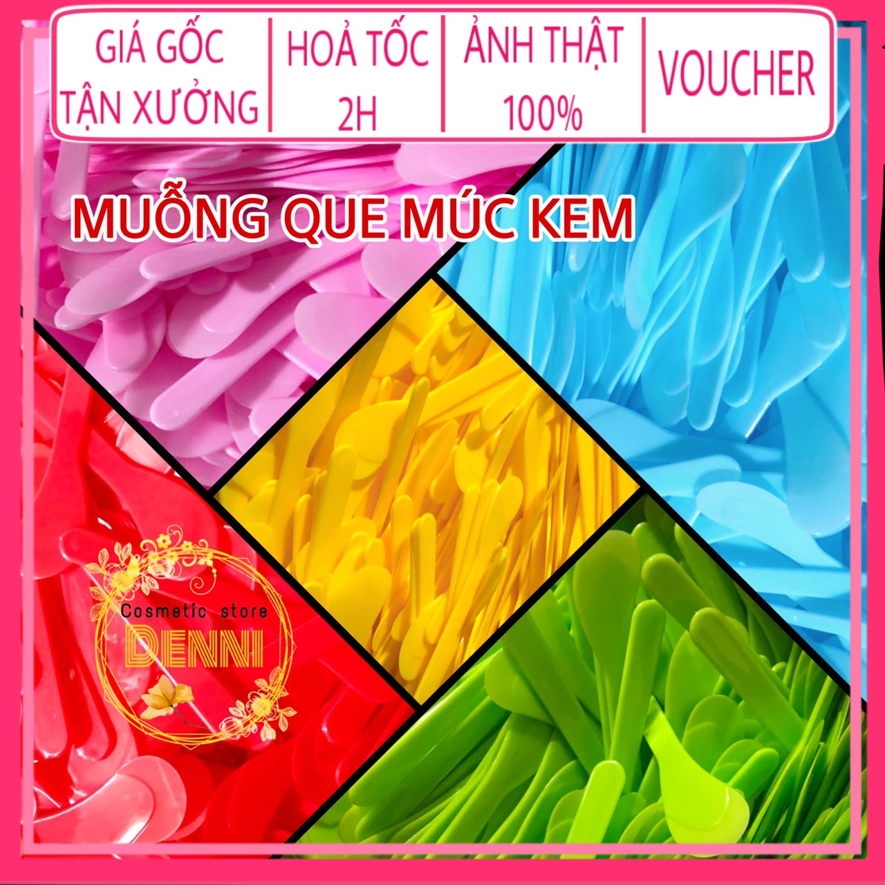 Muỗng que nhựa lấy kem - muỗng múc kem