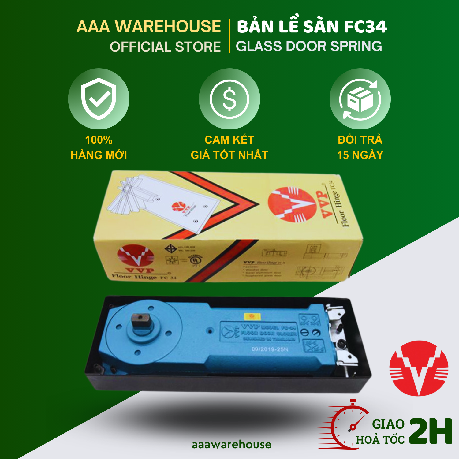 Bản lề sàn thuỷ lực fc-34 vvp thái lan 105kg 150kg