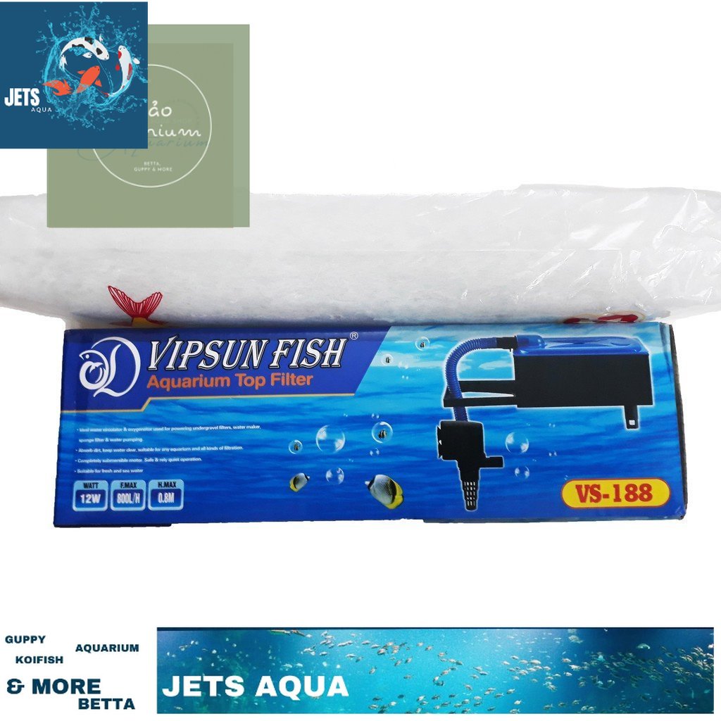 Máy bơm/máng lọc nước vs-188, rs-188, bộ bơm lọc nước bể cá vipsun
