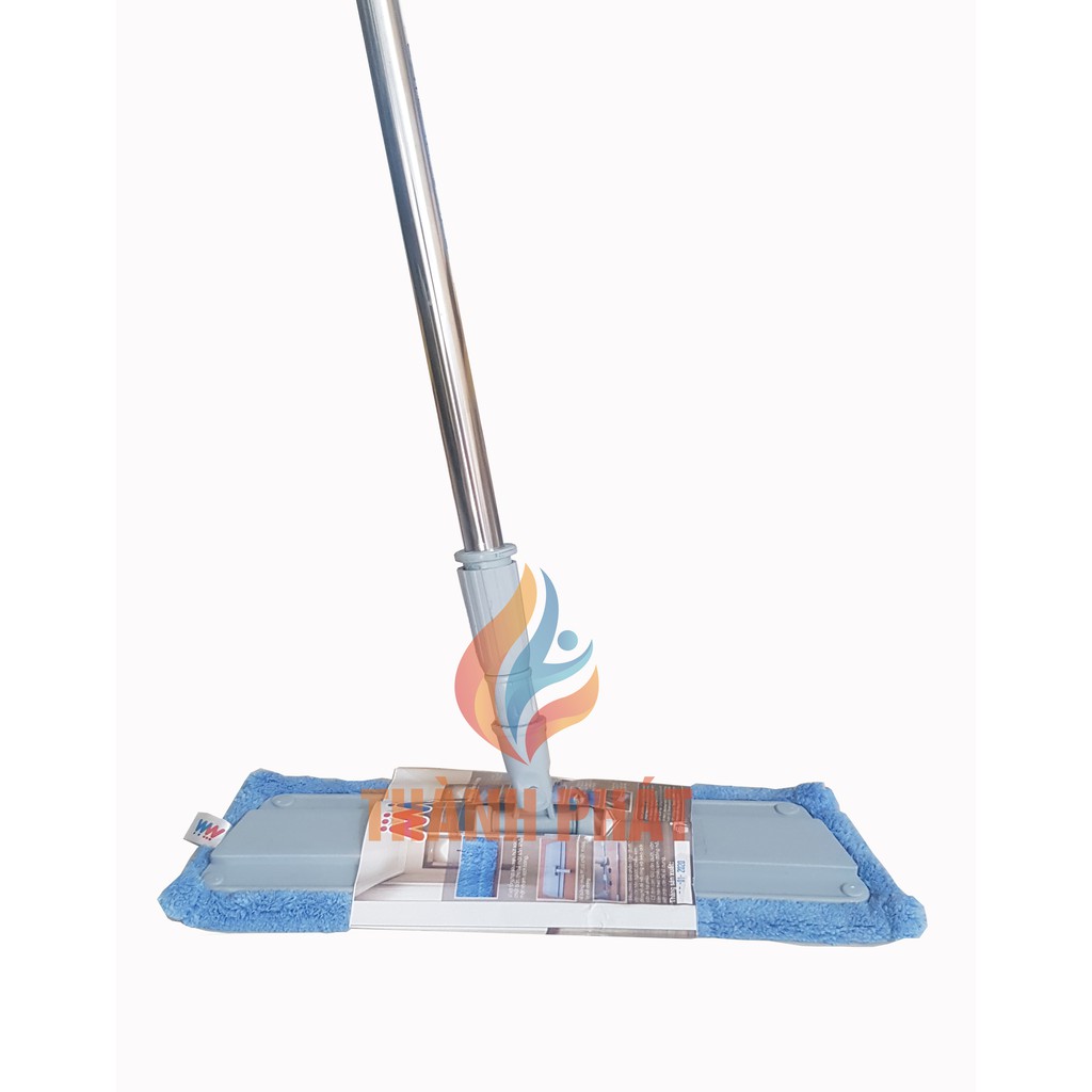 Cây lau nhà công nghiệp Microfiber Dán 45cm (siêu sạch cán rút)