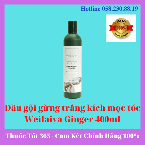 [HCM]Dầu gội gừng trắng ngăn rụng và kích mọc tóc Weilaiya Ginger Shampoo 400ml- TT3652