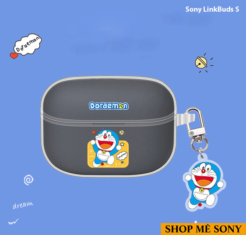 Ốp trong suốt in hình kèm móc LinkBuds S - Shop Mê Sony