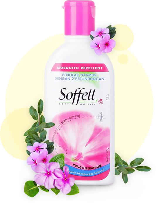 Combo 5 chai kem chống muỗi Soffell hương hoa 60ml